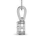 14K White Gold 1/2 Ct.Tw. Diamond Flower Pendant