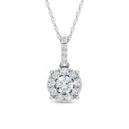 14K White Gold 3/4 Ct.Tw. Diamond Fashion Pendant