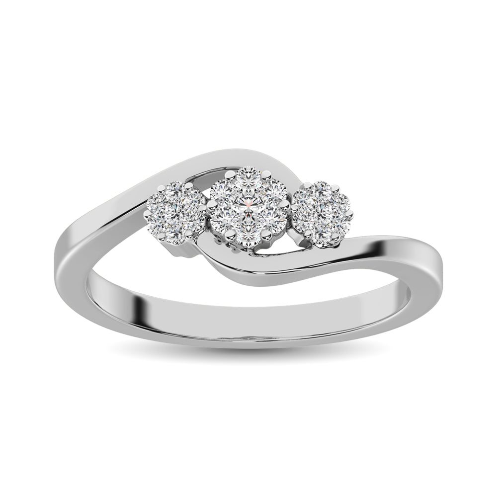10K White Gold 1/5 Ct.Tw. Diamond Fashion Ring