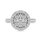 14K White Gold 1 1/2 Ct.tw Diamond Fashion Ring