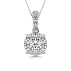 14K White Gold 1/3 Ct.tw Diamond Fashion Pendant
