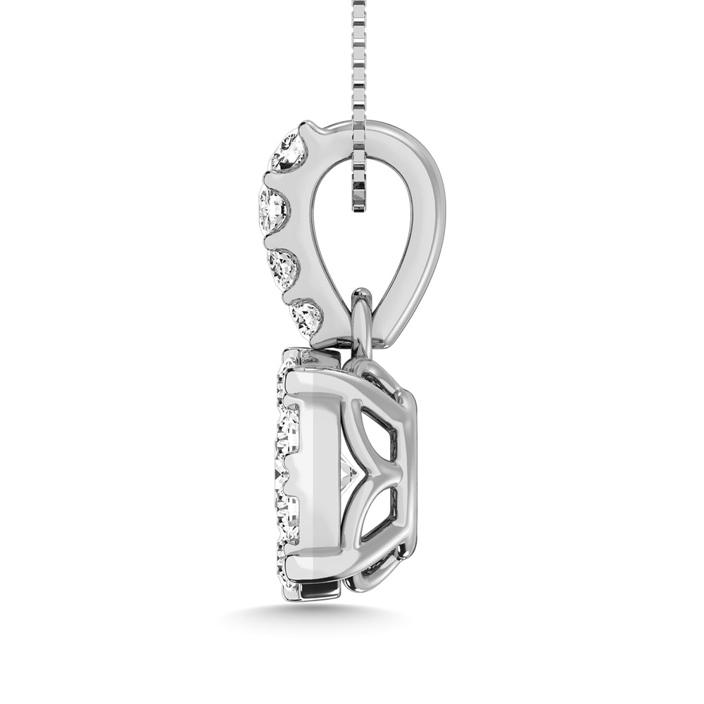 14K White Gold 1/2 Ct.tw Diamond Fashion Pendant