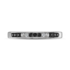 14K White Gold 1/6 Ct.tw Black & White Diamond Machine Band