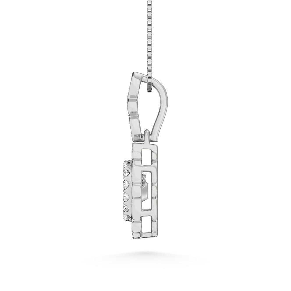 10K White Gold 2/5 Ct.tw Diamond Fashion Pendant