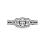 14K White Gold 1/2 Ct.Tw. Diamond Engagement Ring