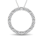 Circle Frame Diamond 1/2 Ct.Tw. Pendant