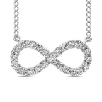 10K White Gold Diamond 1/2 Ct.Tw. Infinity Pendant