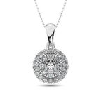 Diamond Fashion Pendant 5/8 Ct.tw Round Cut in 14K White Gold