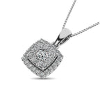 Diamond Fashion Pendant 5/8 Ct.tw Round Cut in 14K White Gold