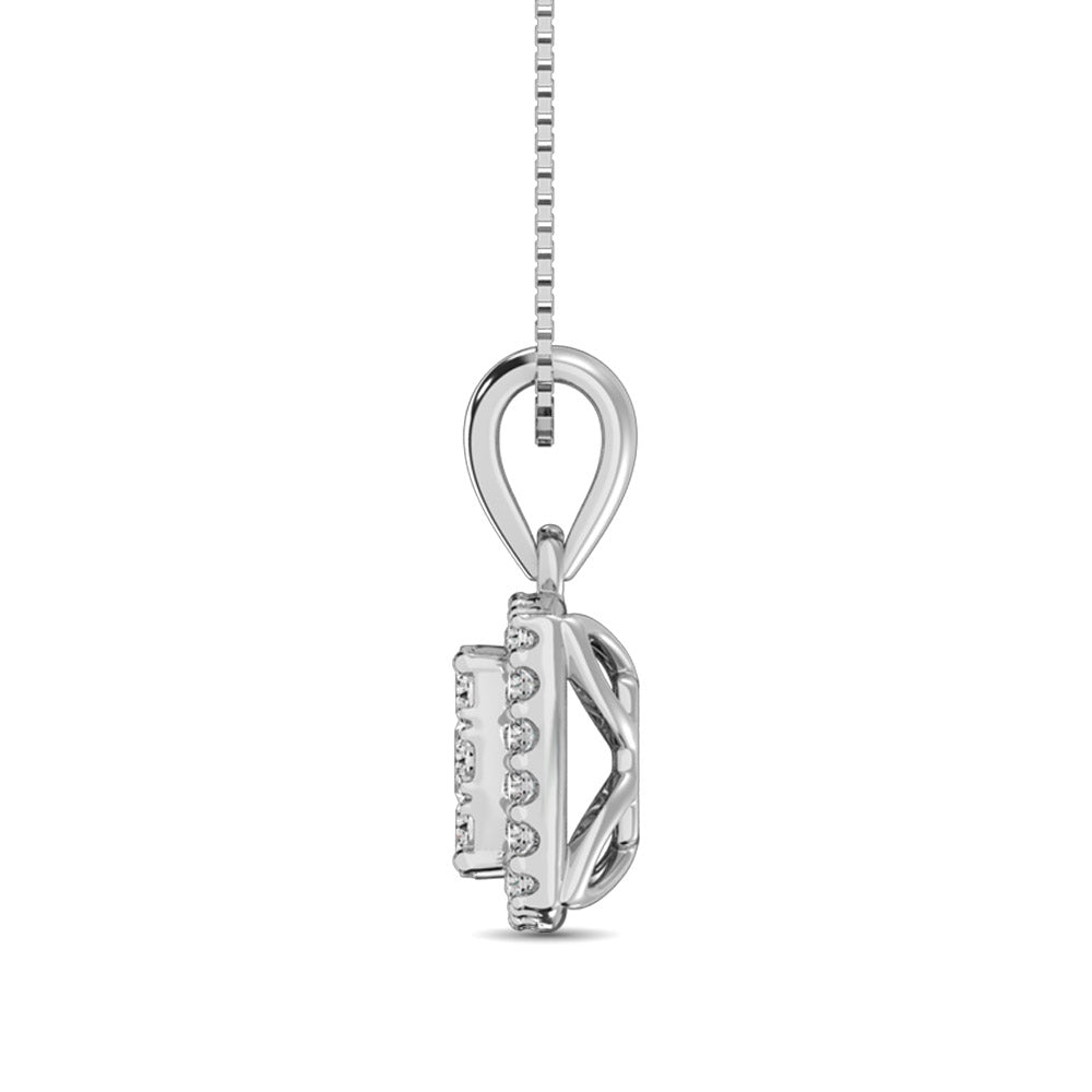 Diamond Fashion Pendant 5/8 Ct.tw Round Cut in 14K White Gold