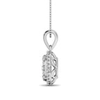 Diamond Fashion Pendant 5/8 Ct.tw Round Cut in 14K White Gold