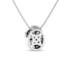 Diamond 1/2 Ct.tw Oval Shape Cluster Pendant  in 14K White Gold