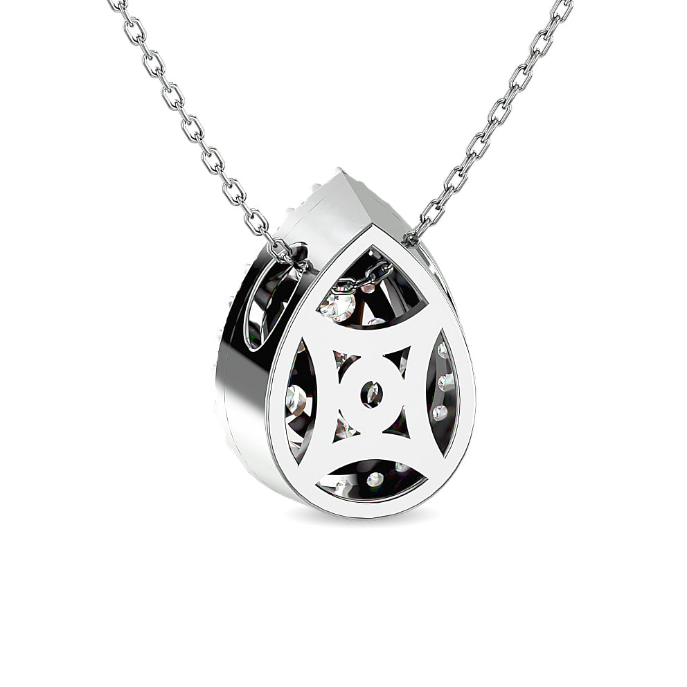 Diamond 1/2 Ct.tw Pear Shape Fashion Pendant in 14K White Gold