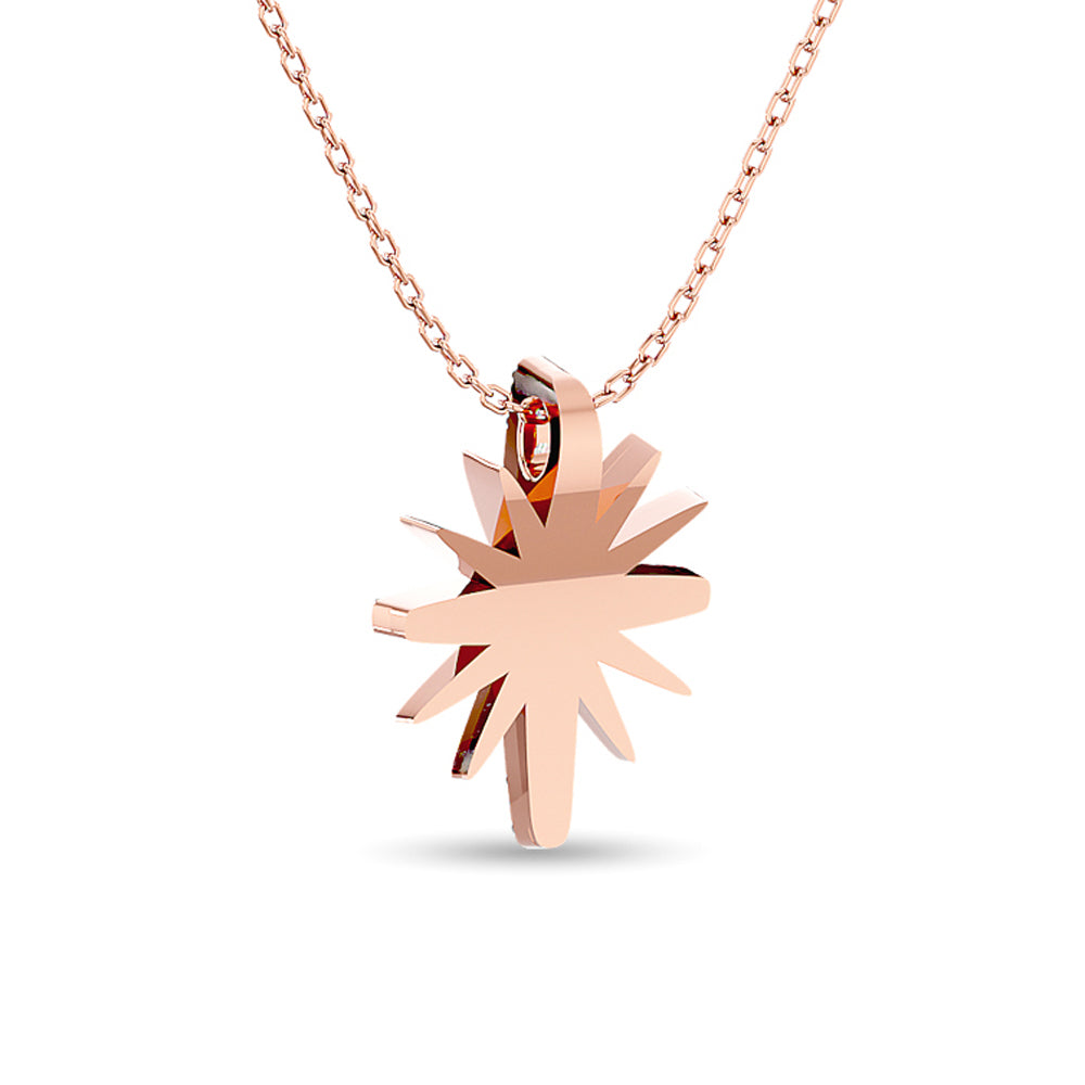 Diamond 1/8 Ct.tw Sun Necklace in 10K Rose Gold