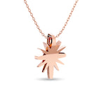 Diamond 1/8 Ct.tw Sun Necklace in 10K Rose Gold
