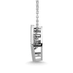 Diamond 1/4 Ct.Tw. Square Shape Pendant in 14K White Gold