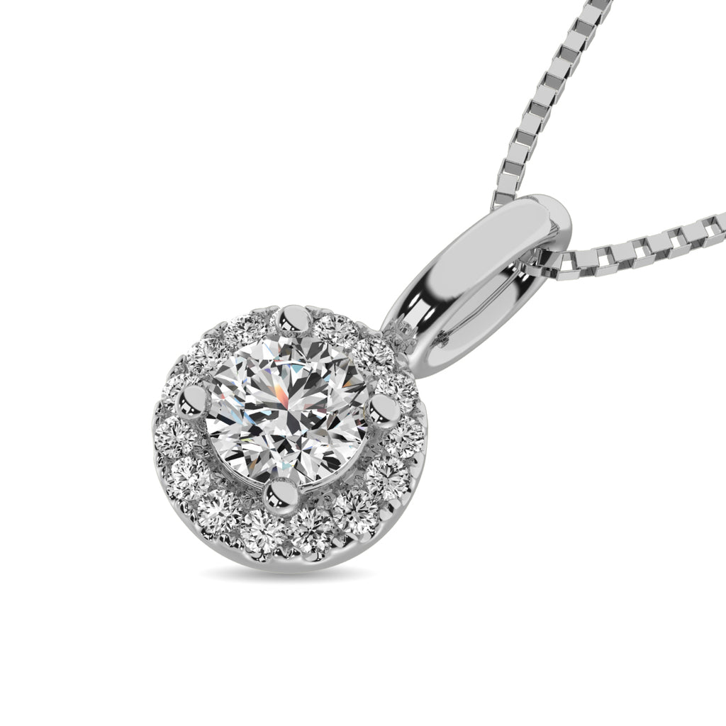 Diamond 1/5 Ct.tw Round Cut Fashion Pendant in 10K White Gold