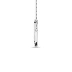 Diamond 1/10 Ct.tw Round Cut Moon Necklace in 14K White Gold