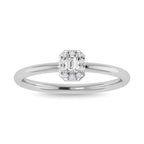 Diamond 1/6 Ct.Tw. Emerald Cut Promise Ring in 14K White Gold
