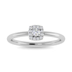 Diamond 1/6 Ct.Tw. Round Cut Promise Ring in 14K White Gold