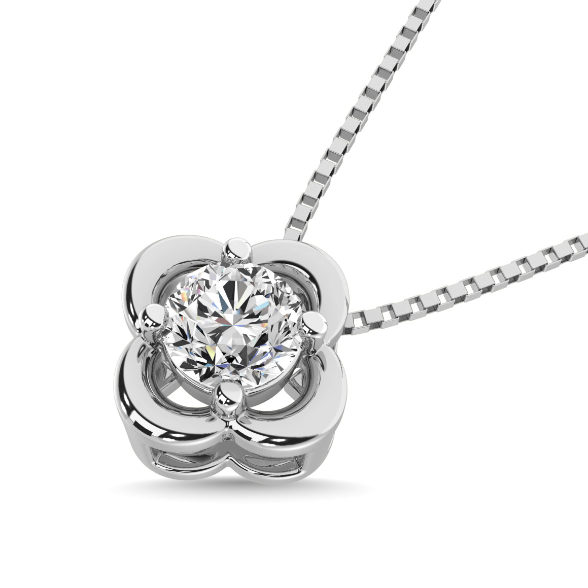 Diamond 1/5 Ct.tw Solitaire Dimond Pendant in 14K White Gold