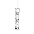 Diamond 2 Ct.tw Three Stone Flower Pendant in 14K White Gold
