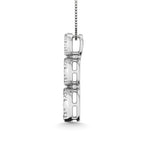 Diamond 1 Ct.tw Three Stone Flower Pendant in 14K White Gold