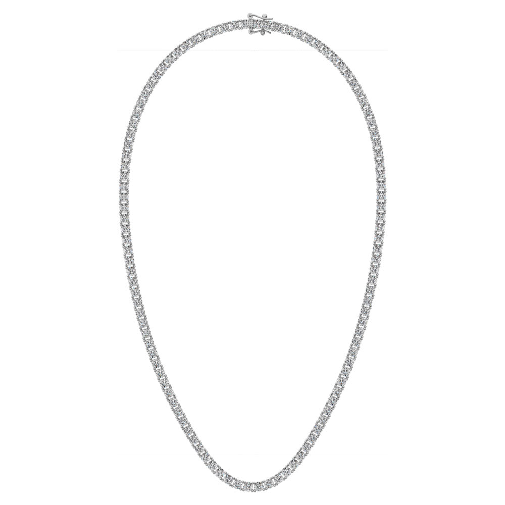 Sterling Silver 3/8 Ct.Tw. Graduated Diamond Tennis Necklace - 16 Inch