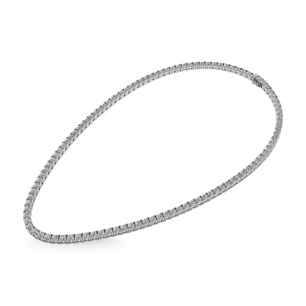 Sterling Silver 3/8 Ct.Tw. Graduated Diamond Tennis Necklace - 16 Inch