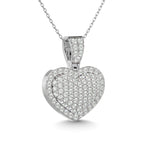 Diamond 1 1/2 Ct.tw Heart Pendant in 10K White Gold