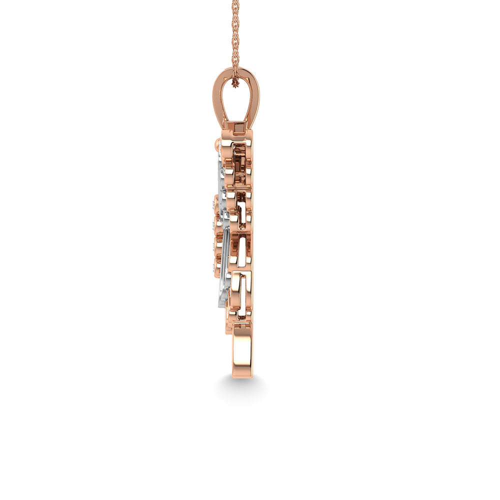 Diamond 1 Ct.Tw. Butterfly Pendant in 10K Two Tone