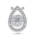 14K White Gold 1/3 Ct.Tw. Diamond Pear Shape Necklace