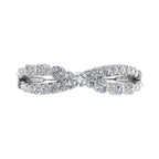 10K White Gold 1/2 Ct Ct.Tw. Diamond Crossover Ring