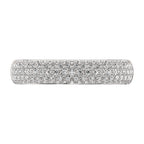 14K White Gold 3/4 Ct.Tw. Diamond Pave Set Fashion Band
