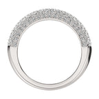 14K White Gold 3/4 Ct.Tw. Diamond Pave Set Fashion Band