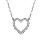 10K White Gold Diamond 1 Ct.Tw. Heart Necklace