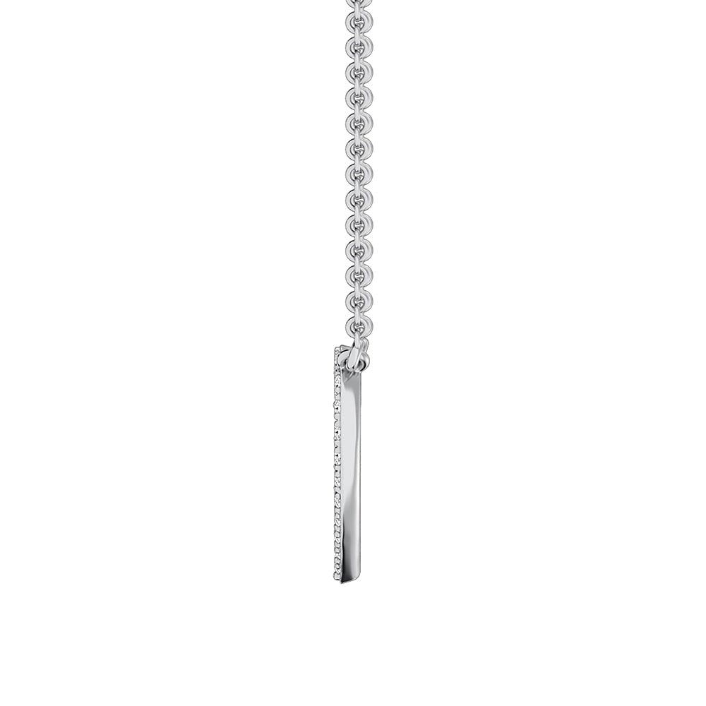 10K White Gold Diamond 1 Ct.Tw. Heart Necklace