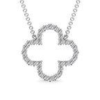 Diamond 1/3 Ct.Tw. Clover Pendant in 10K White Gold