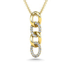 14K Yellow Gold Diamond 1/8 Ct.Tw. Fashion Pendant