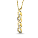 14K Yellow Gold Diamond 1/8 Ct.Tw. Fashion Pendant