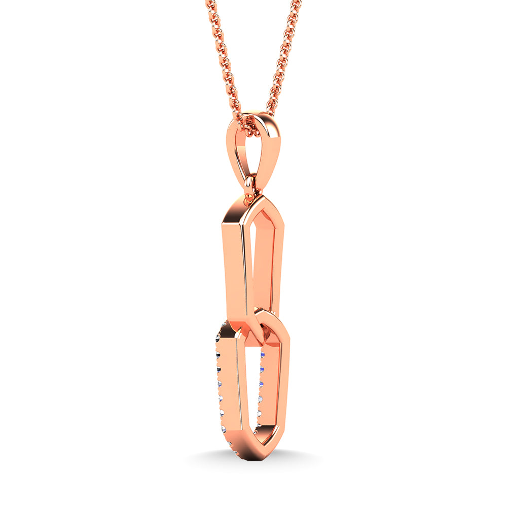 10K Rose Gold Diamond 1/20 Ct.Tw. Fashion Pendant