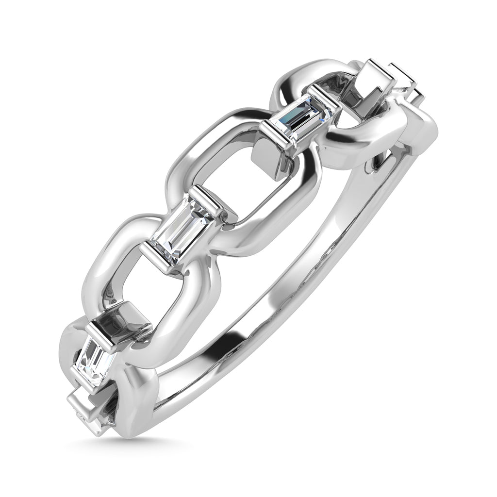 Diamond 1/8 Ct.Tw. Fashion Ring in 10K White Gold