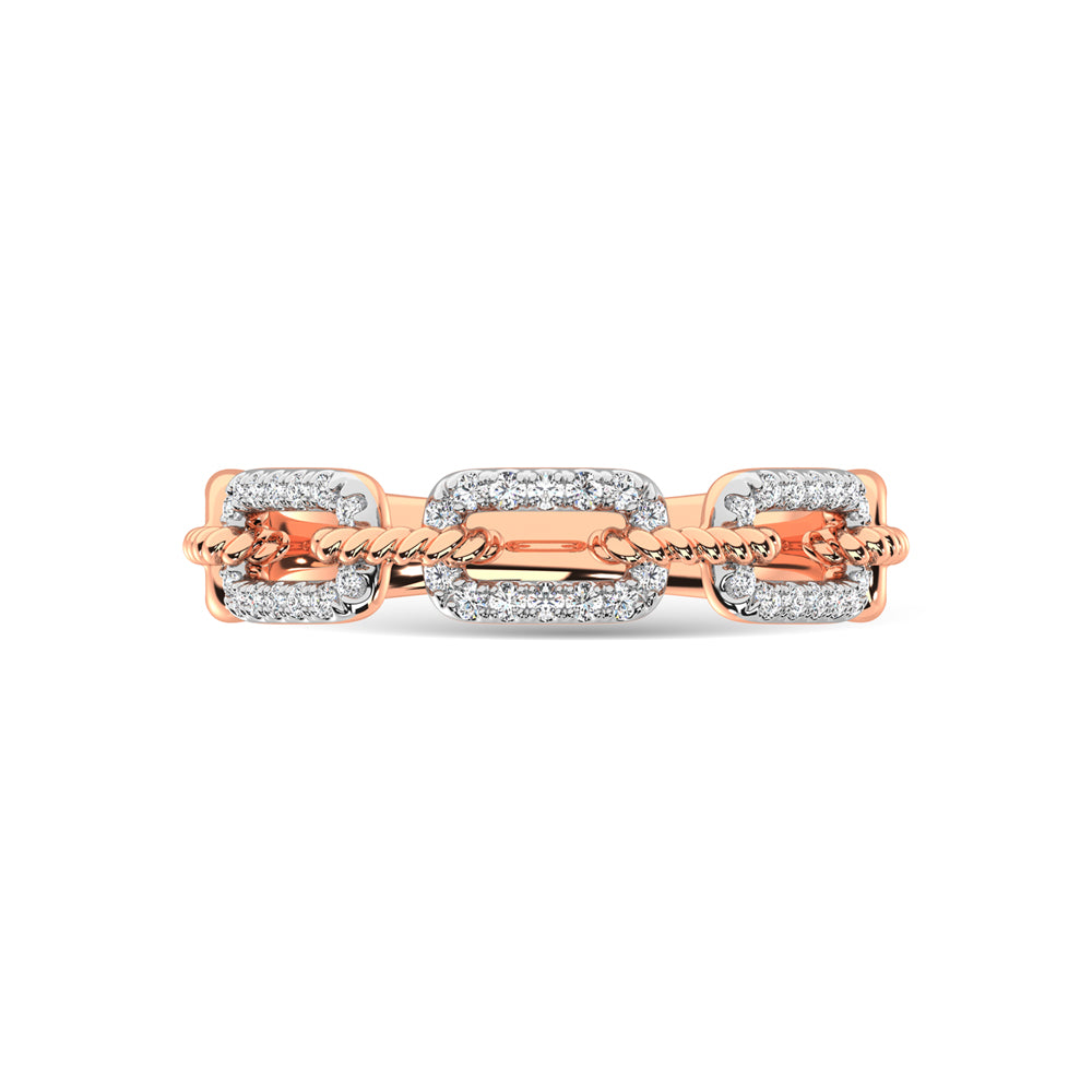 14K Rose Gold Diamond 1/5 Ct.Tw. Fashion Ring