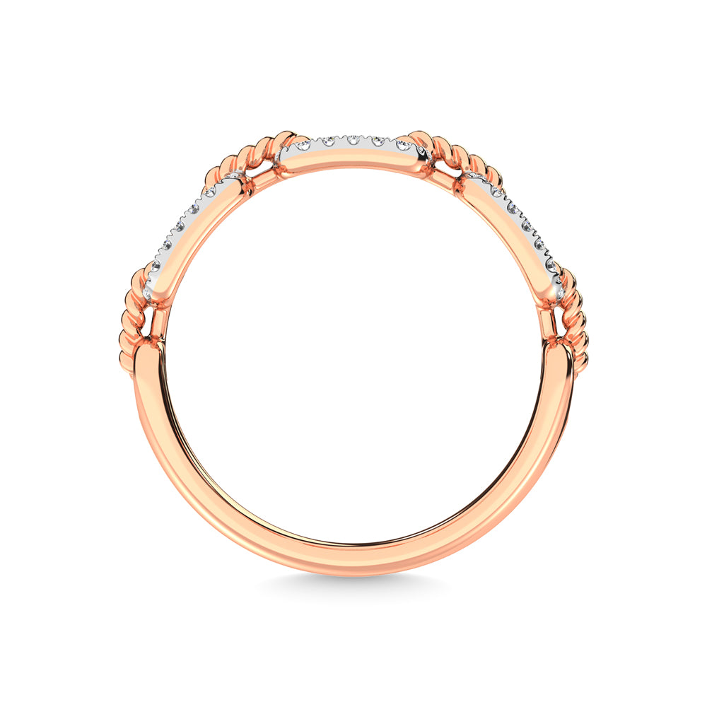 14K Rose Gold Diamond 1/5 Ct.Tw. Fashion Ring