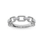 14K White Gold Diamond 1/6 Ct.Tw. Fashion Ring