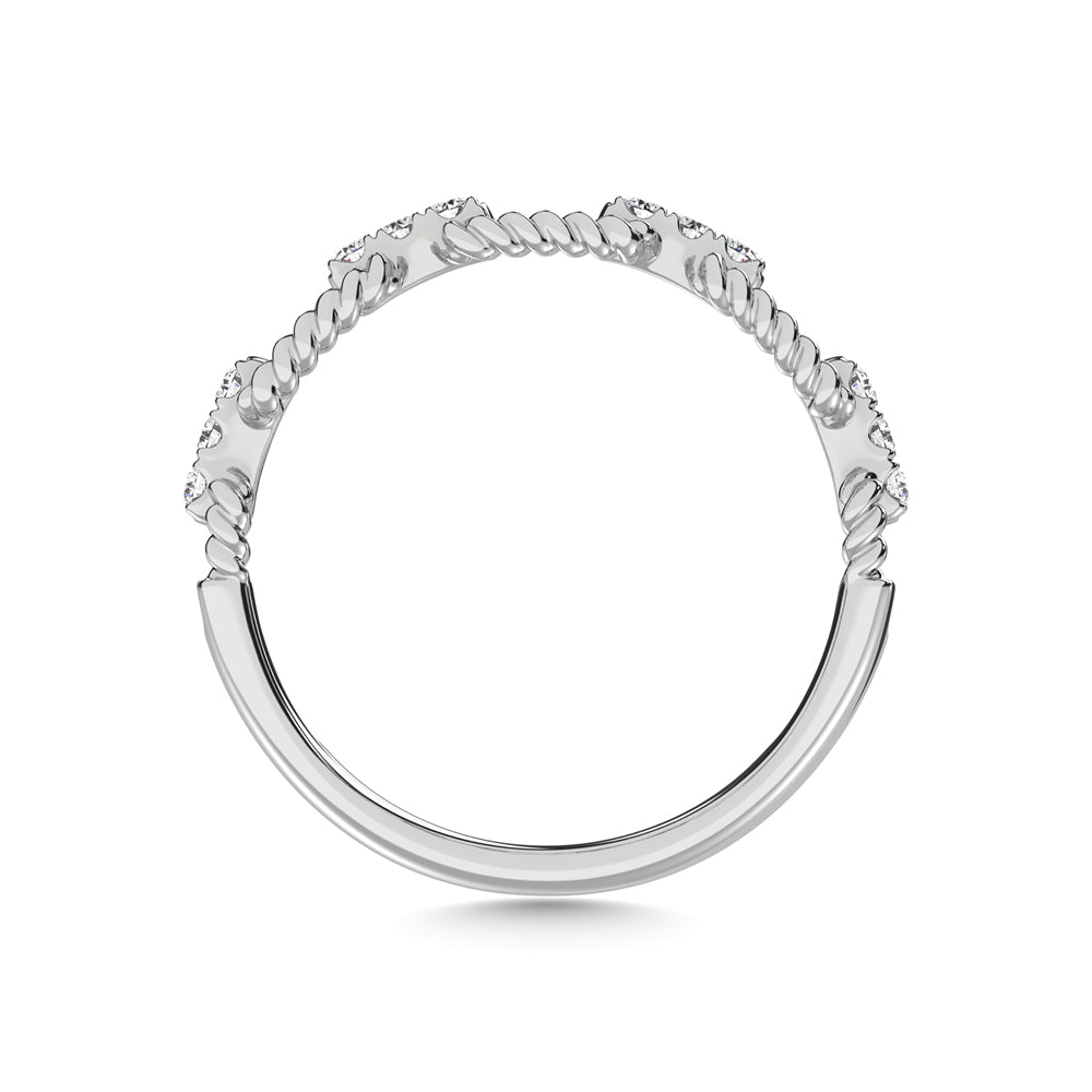 14K White Gold Diamond 1/6 Ct.Tw. Fashion Ring