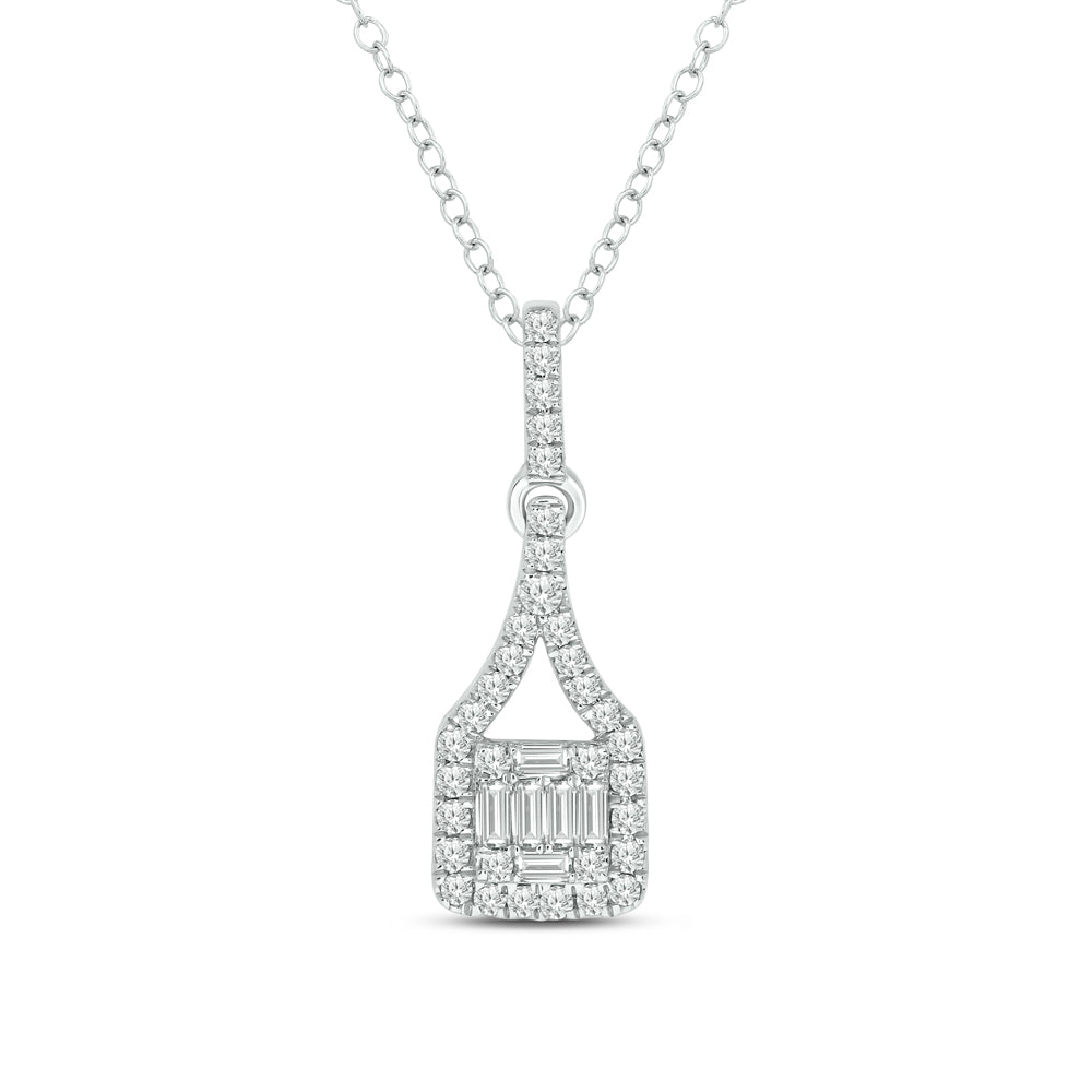 14K White Gold Diamond 1/3 Ct.Tw. Fashion Pendant