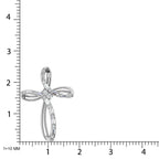 14K White Gold Diamond 1/5 Ct.Tw. Cross Pendant