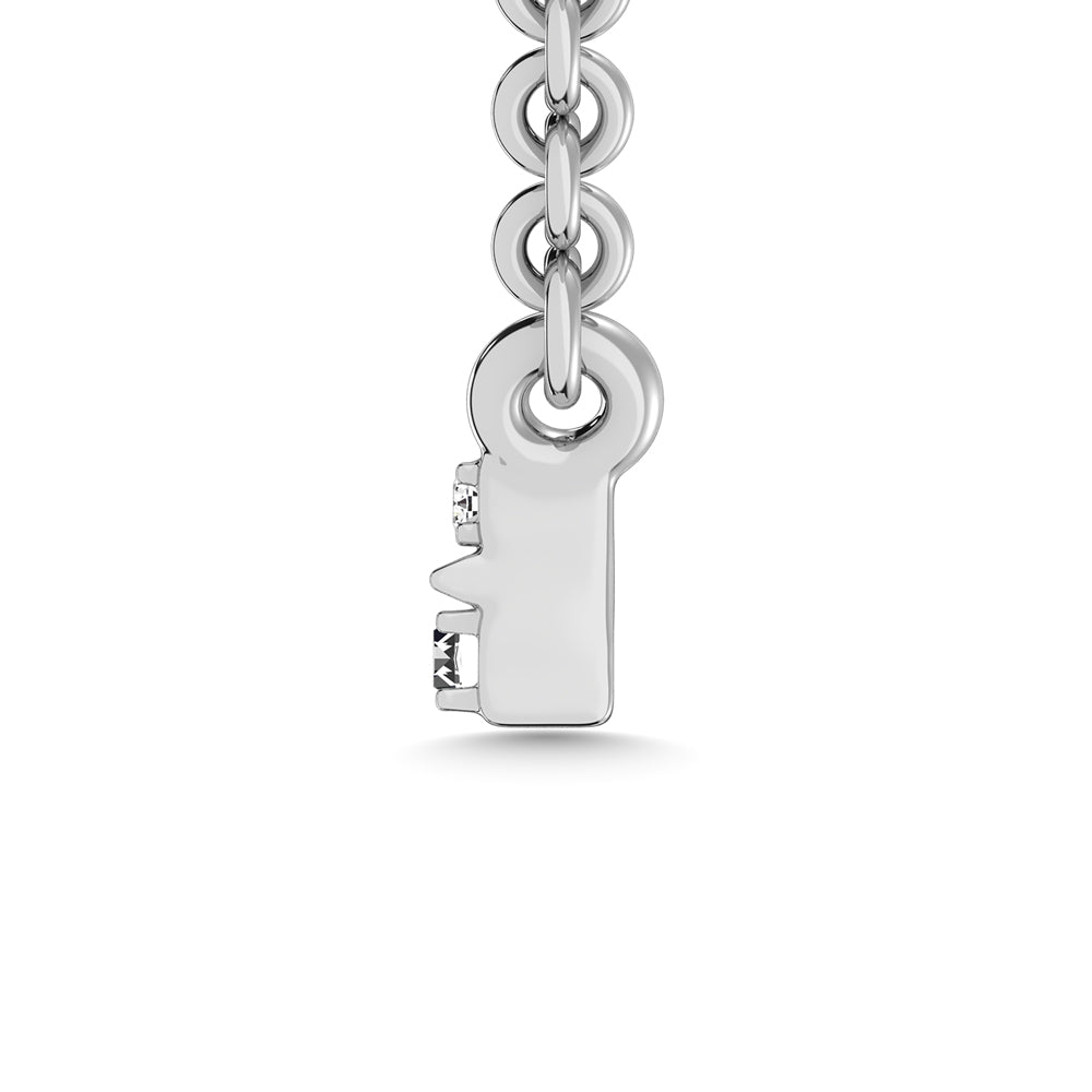 14K White Gold Diamond 1/5 Ct.Tw. Fashion Necklace