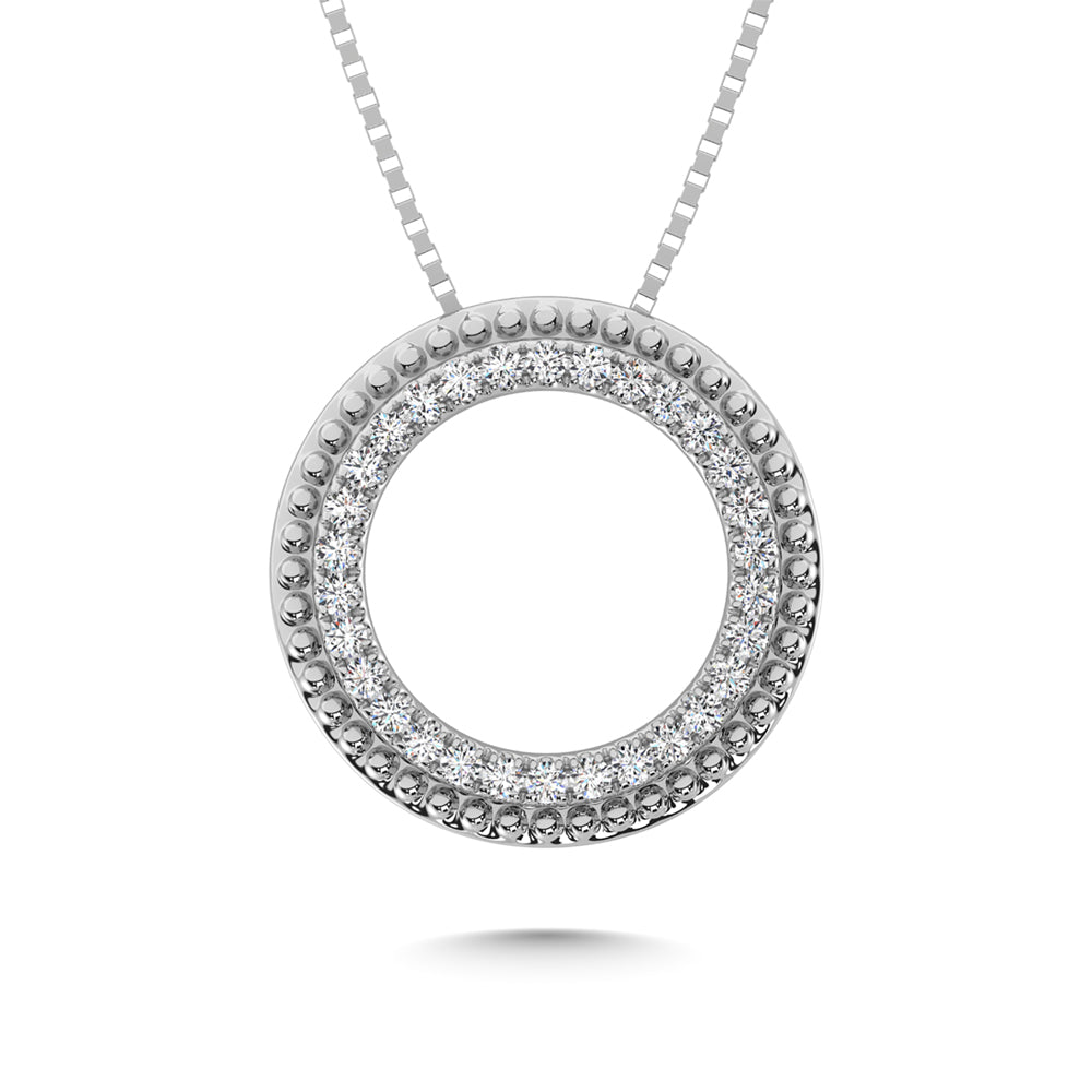 10K White Gold Diamond 1/5 Ct.Tw. Fashion Pendant